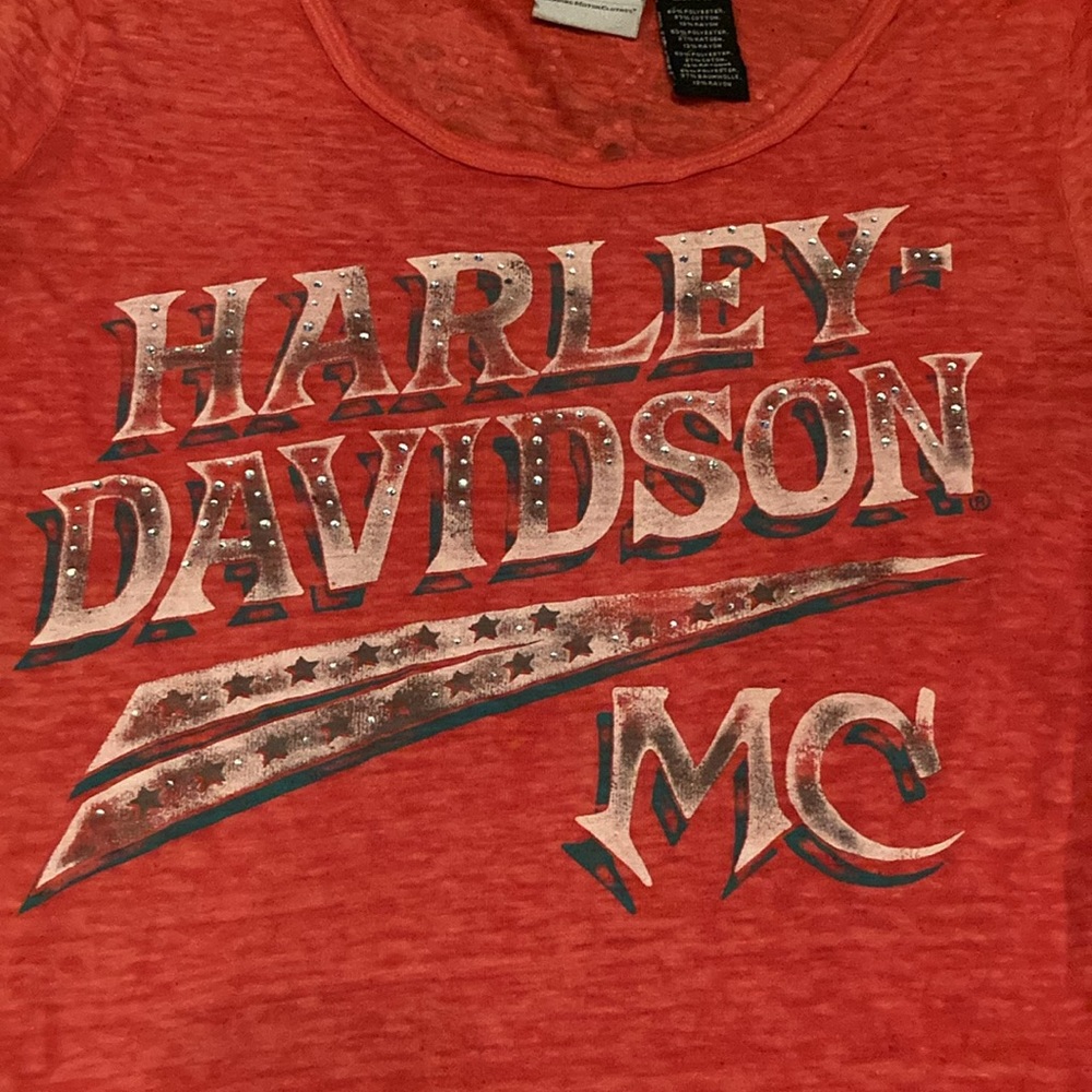 Harley-Davidson slub style short sleeve shirt - Picture 2 of 5